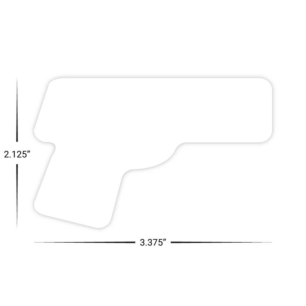 Pistol Shape - Custom Gift Cards
